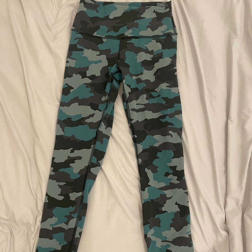 Green/Blue Camo Lululemon Leggings